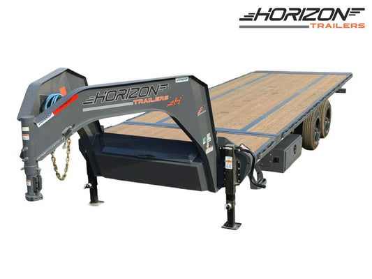 28' Horizon FTS Gooseneck Hydraulic Deckover Tilt Trailer - (2) 10K Axles 53-45f