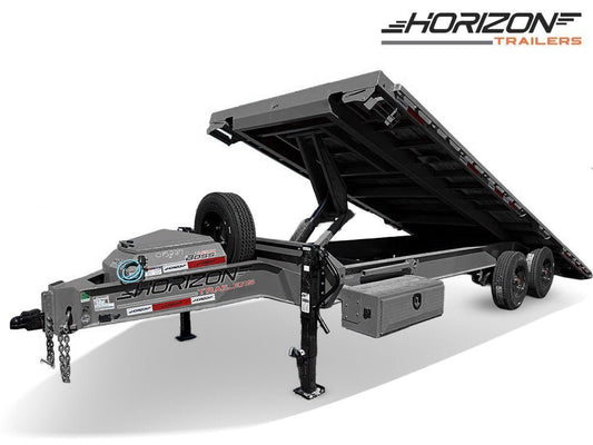 24' Horizon FFT Bumper Pull Full Deckover Tilt Trailer - (2) 10K Axles b2-499