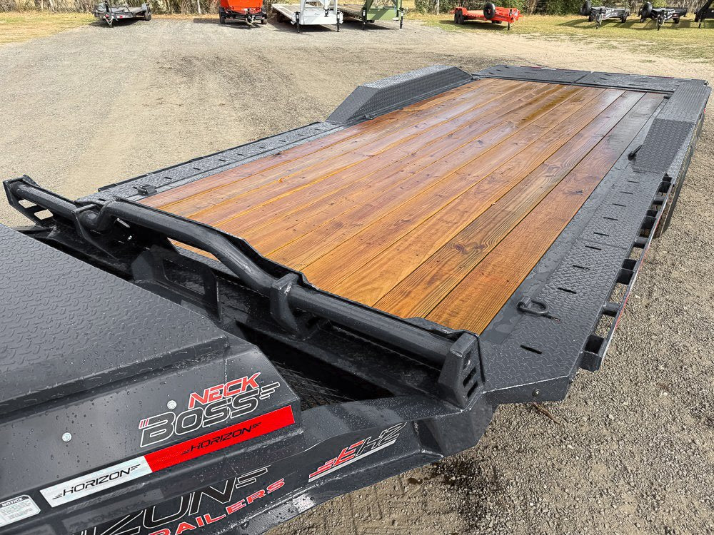 22' Horizon EHZ Bumper Pull Equipment Trailer Drive Over Fenders Mega Ramps - (2) 8K Axles 01-4f8