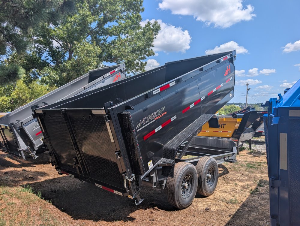 14' Horizon HZ7 Bumper Pull Dump Trailer 48" Side Walls - (2) 7K Axles 18366
