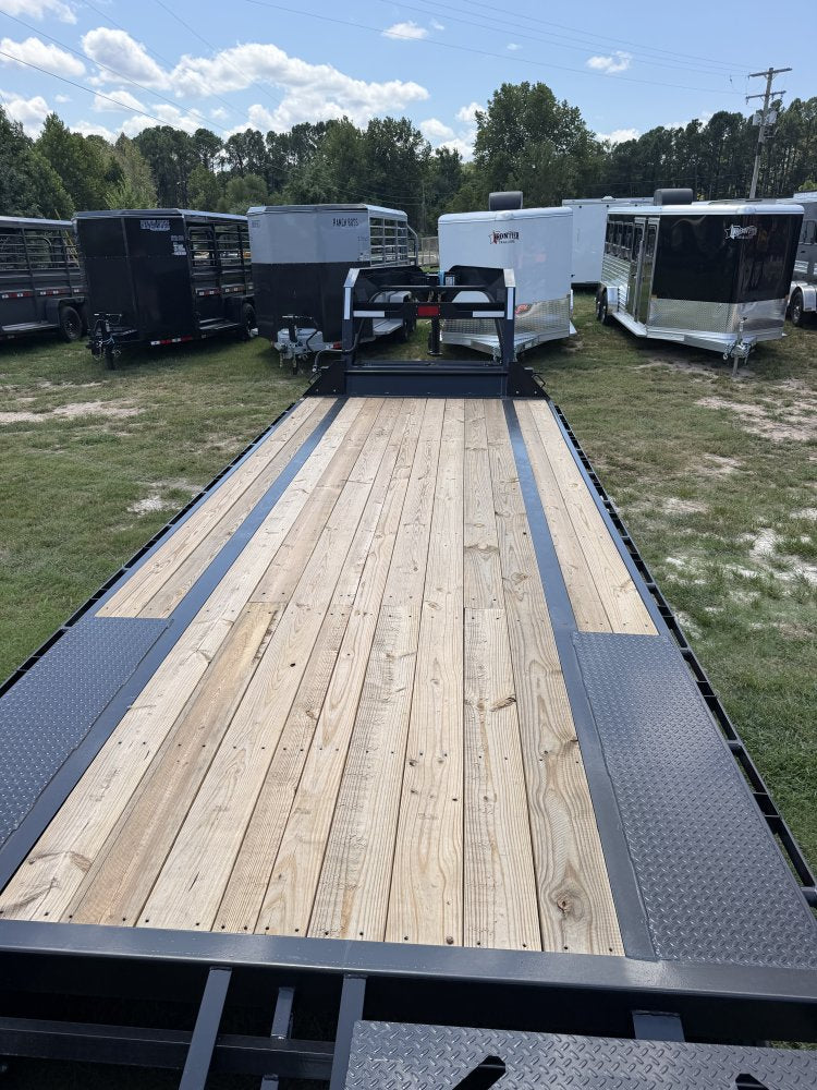 26' Horizon FTZ Gooseneck Deckover Trailer Mega Ramps - (2) 7K Axles 017696