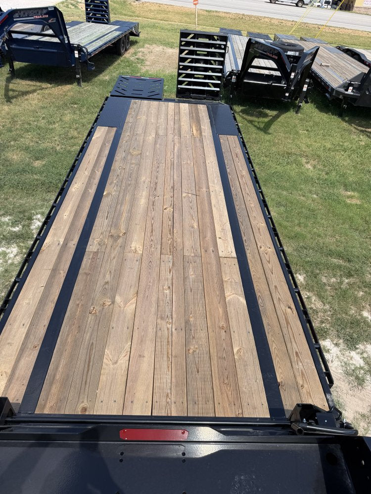 26' Horizon FTZ Gooseneck Deckover Trailer Mega Ramps - (2) 7K Axles 017696