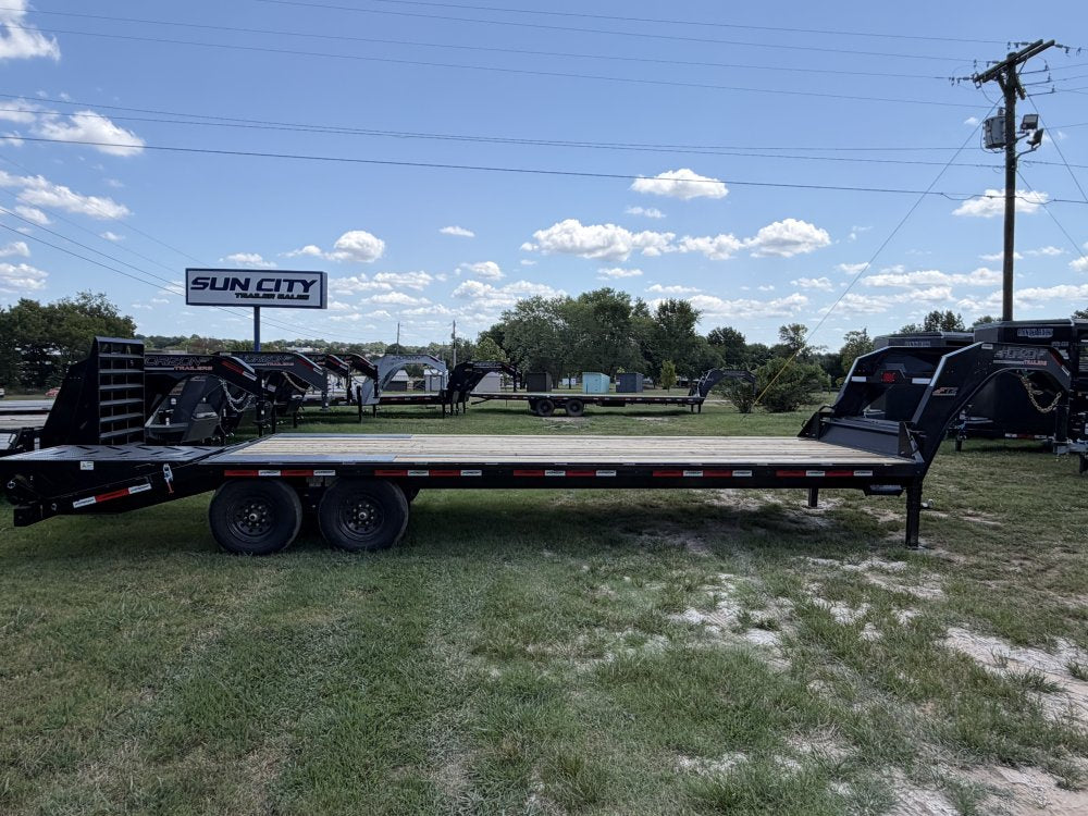 26' Horizon FTZ Gooseneck Deckover Trailer Mega Ramps - (2) 7K Axles 017696