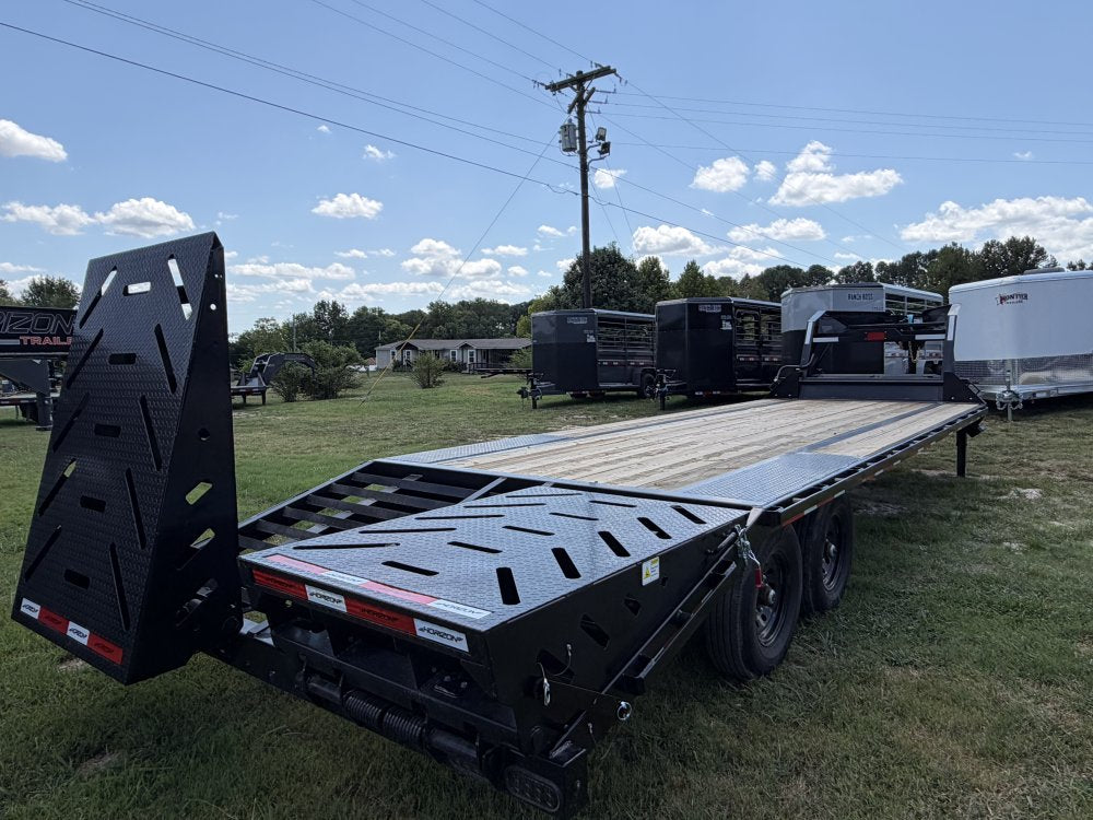 26' Horizon FTZ Gooseneck Deckover Trailer Mega Ramps - (2) 7K Axles 017696