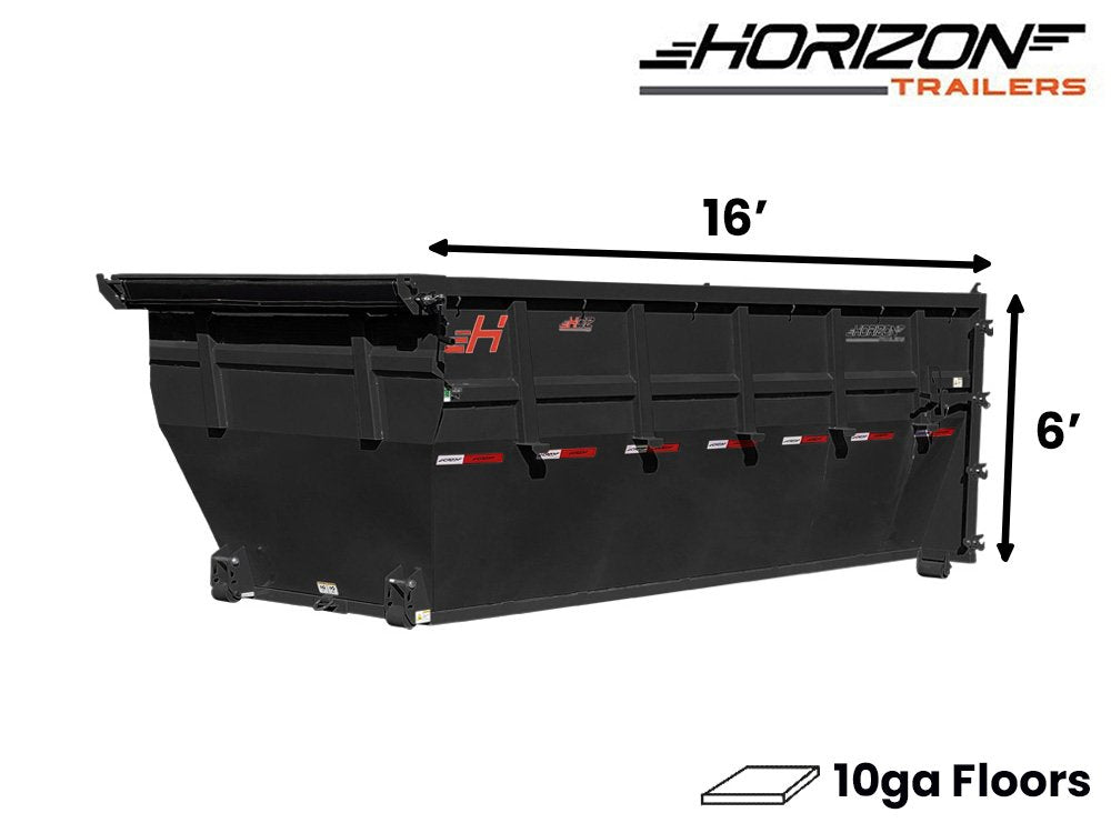 16' Horizon HDZ Roll Off Bin 6' Wall + Tarp 010155