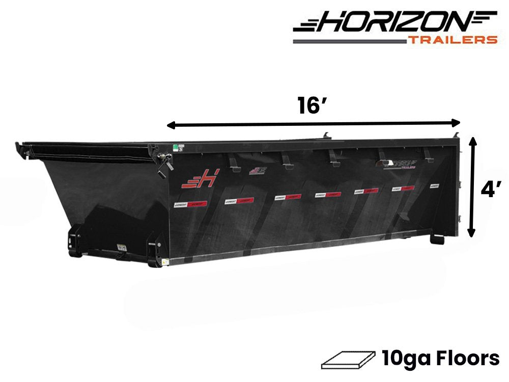 16' Horizon EDZ Roll Off Bin 4' Wall + Tarp 010513