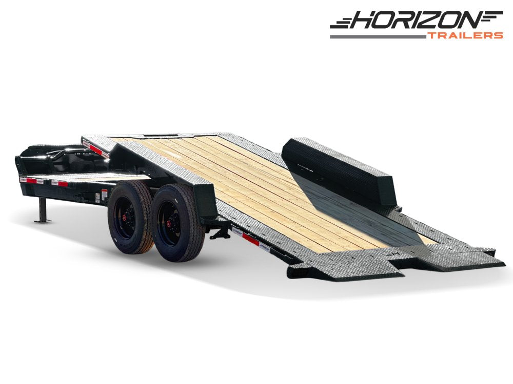 22' Horizon HET Bumper Pull Equipment Tilt Trailer - (2) 10K Axles e9-4ae