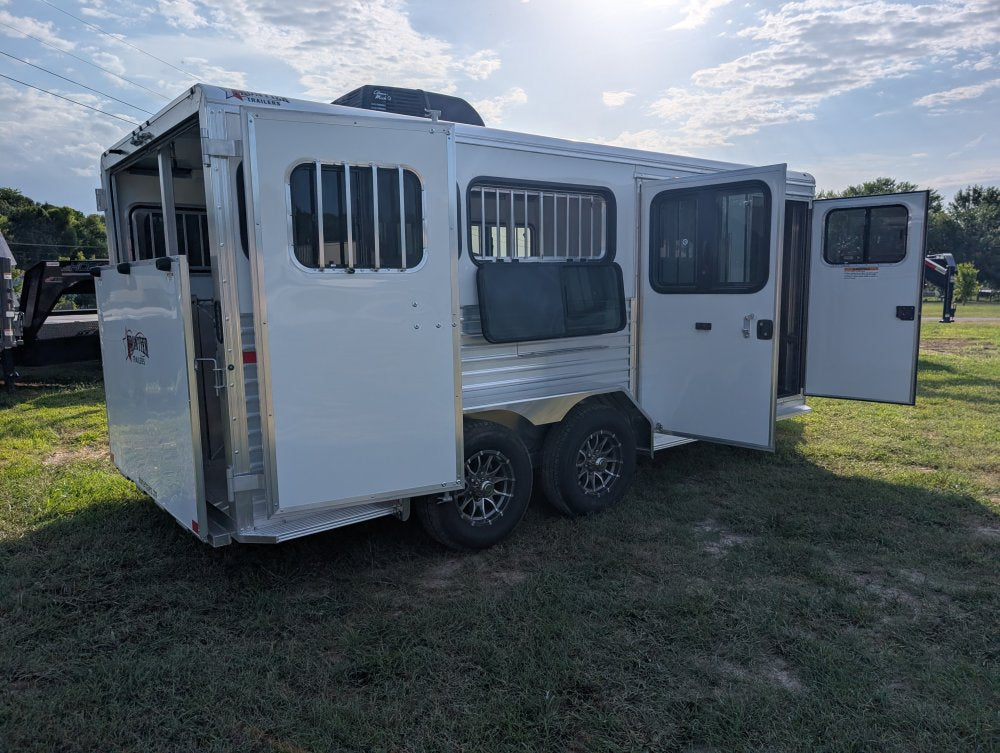 7' x 16' Stock Low Pro DDFW Bumper Pull Livestock Trailer - (2) 3.5k Axles 36786
