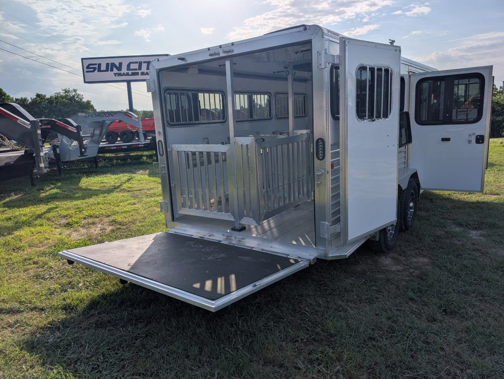 7' x 16' Stock Low Pro DDFW Bumper Pull Livestock Trailer - (2) 3.5k Axles 36786