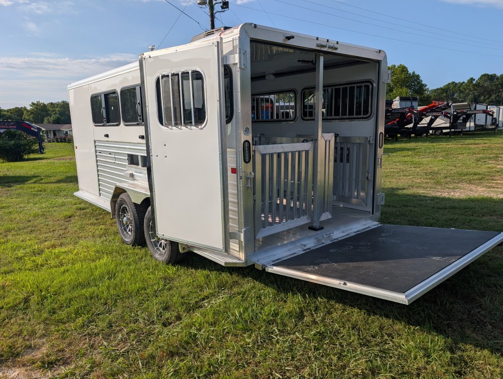 7' x 16' Stock Low Pro DDFW Bumper Pull Livestock Trailer - (2) 3.5k Axles 36786