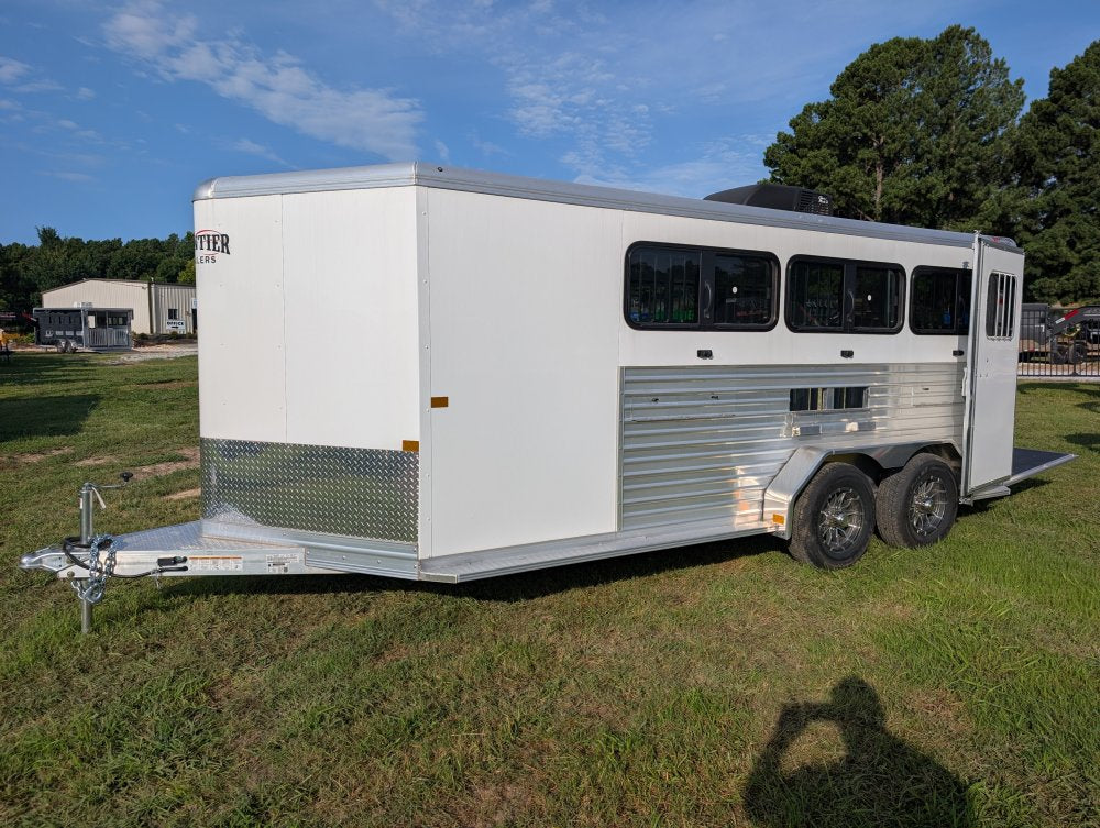 7' x 16' Stock Low Pro DDFW Bumper Pull Livestock Trailer - (2) 3.5k Axles 36786