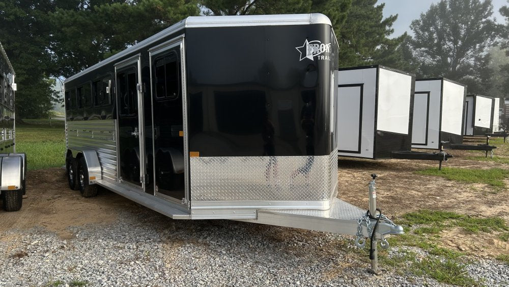 7' x 20' Stock Low Pro DDFW Bumper Pull Livestock Trailer - (2) 3.5k Axles 36742