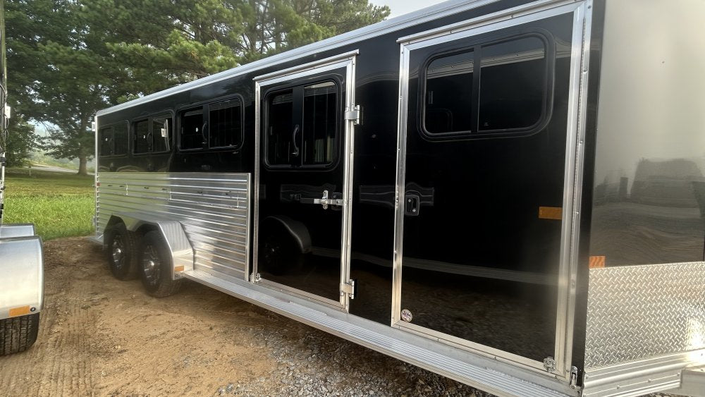 7' x 20' Stock Low Pro DDFW Bumper Pull Livestock Trailer - (2) 3.5k Axles 36742