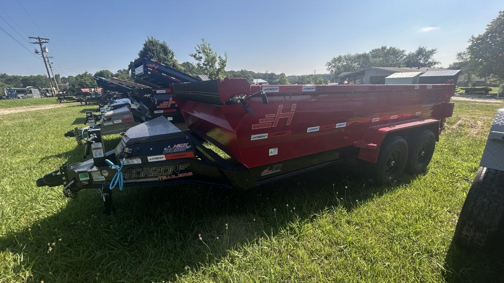 14' Horizon LZ7 Bumper Pull Dump Trailer 30" Side Walls - (2) 7K Axles 018651
