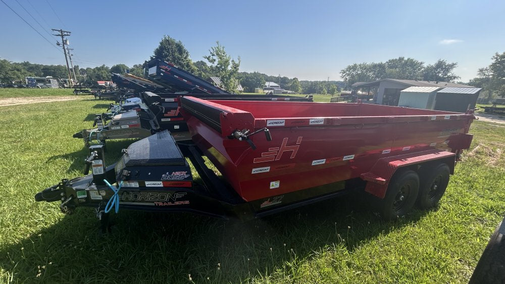 14' Horizon LZ7 Bumper Pull Dump Trailer 30" Side Walls - (2) 7K Axles 018651