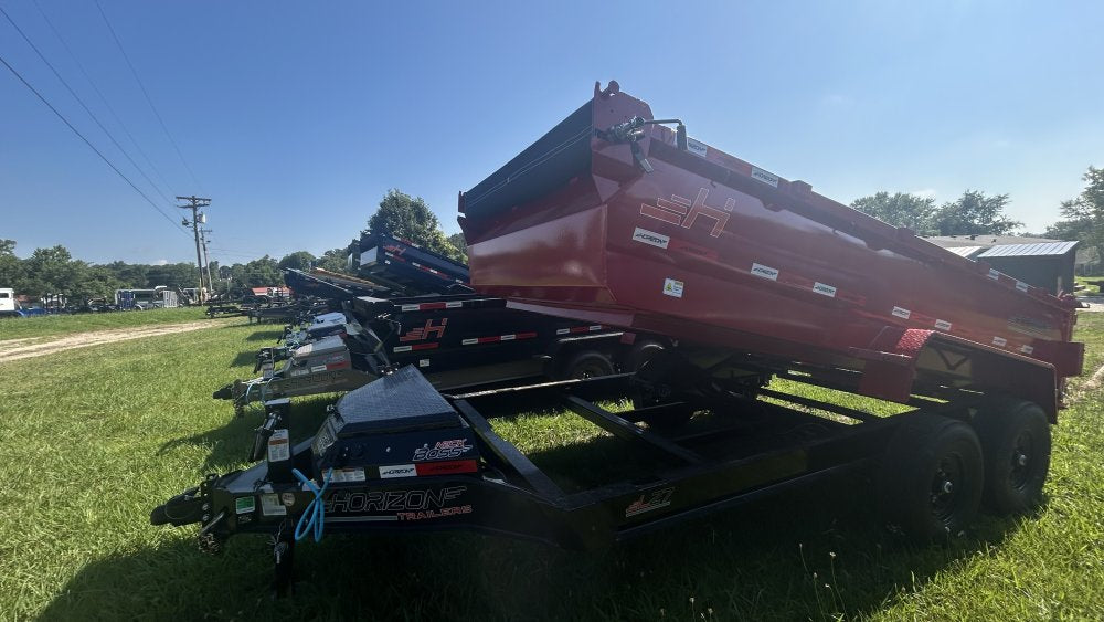 14' Horizon LZ7 Bumper Pull Dump Trailer 30" Side Walls - (2) 7K Axles 018651