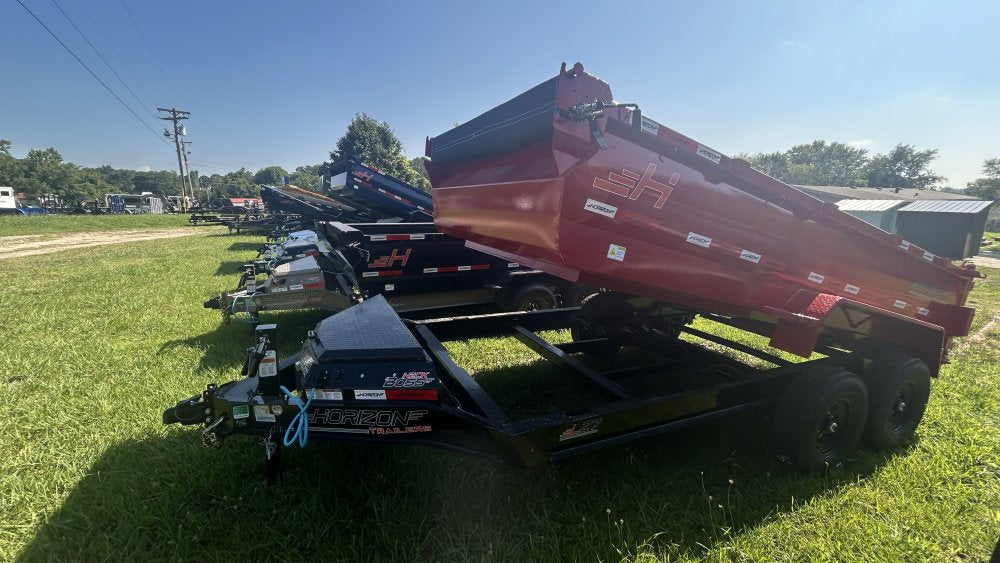 14' Horizon LZ7 Bumper Pull Dump Trailer 30" Side Walls - (2) 7K Axles 018651