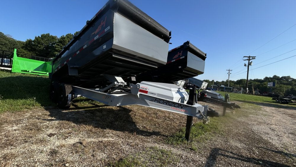 14' Horizon LZ7 Bumper Pull Dump Trailer 30" Side Walls - (2) 7K Axles 018650