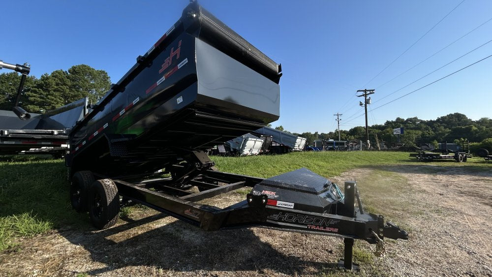 14' Horizon LZ7 Bumper Pull Dump Trailer 30" Side Walls - (2) 7K Axles 018650