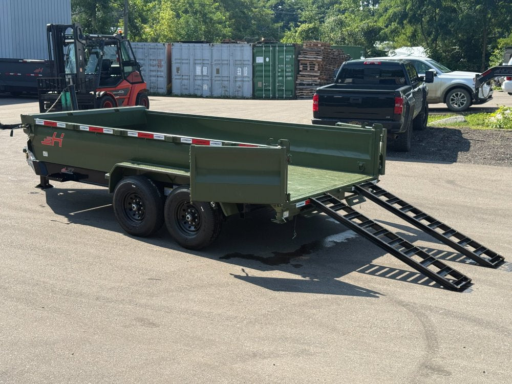 14' Horizon LZ7 Bumper Pull Dump Trailer 24" Side Walls - (2) 7K Axles 018652
