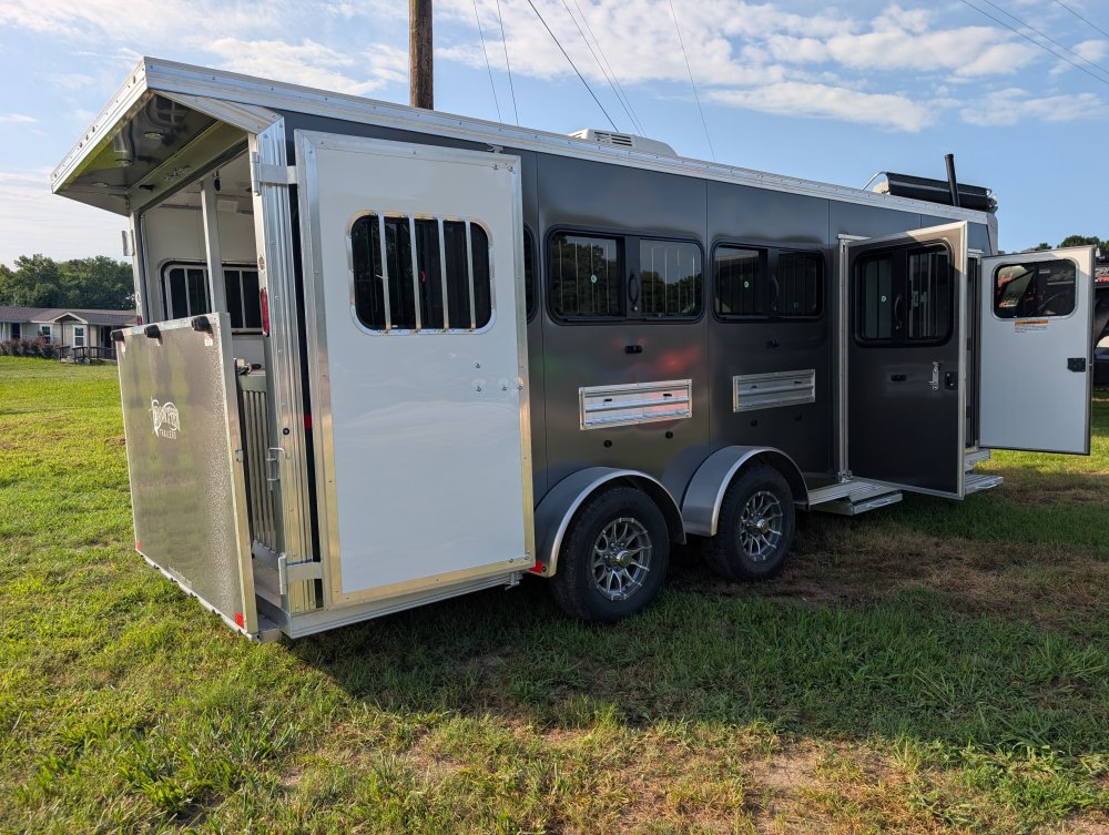 7' x 20' Stock Low Pro DDFW Bumper Pull Livestock Trailer - (2) 3.5k Axles 40353