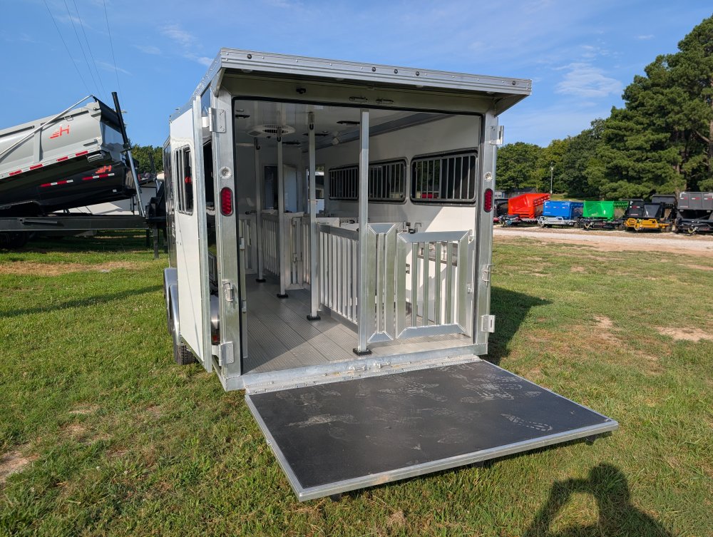 7' x 20' Stock Low Pro DDFW Bumper Pull Livestock Trailer - (2) 3.5k Axles 40353
