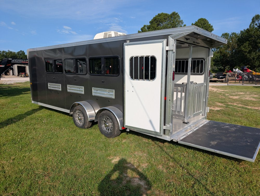 7' x 20' Stock Low Pro DDFW Bumper Pull Livestock Trailer - (2) 3.5k Axles 40353