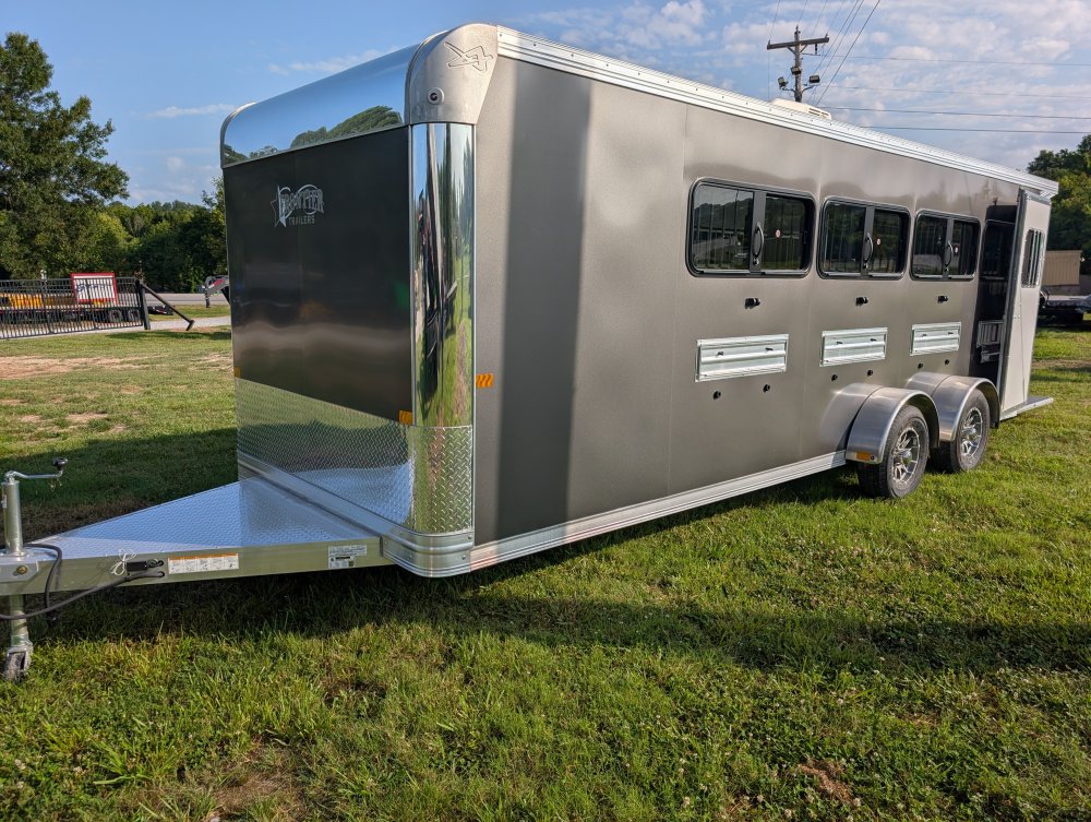 7' x 20' Stock Low Pro DDFW Bumper Pull Livestock Trailer - (2) 3.5k Axles 40353