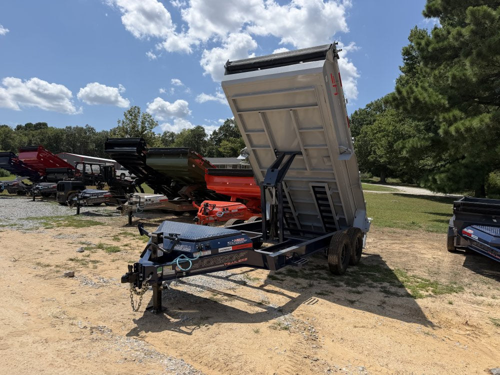 14' Horizon HZ7 Bumper Pull Dump Trailer 24" Side Walls - (2) 8K Axles 018669