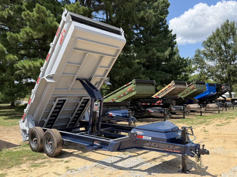 14' Horizon HZ7 Bumper Pull Dump Trailer 24" Side Walls - (2) 8K Axles 018669