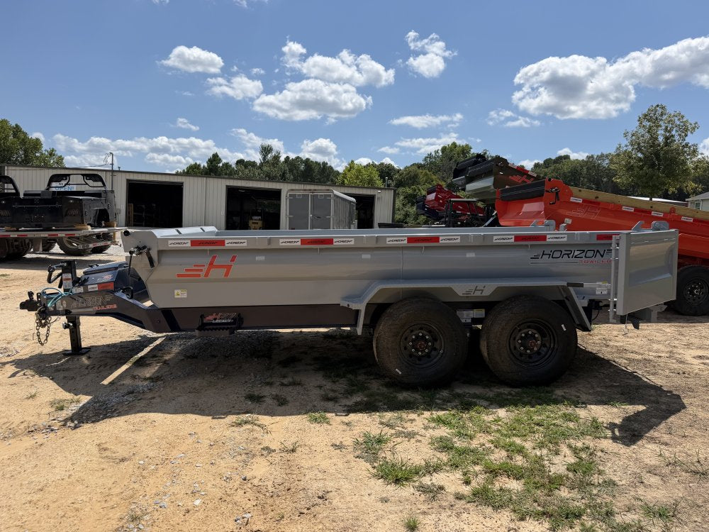 14' Horizon HZ7 Bumper Pull Dump Trailer 24" Side Walls - (2) 8K Axles 018669