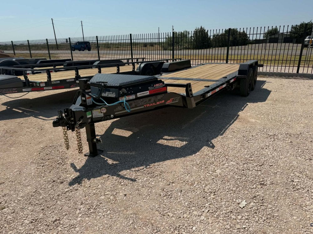 22' Horizon ETZ Bumper Pull Equipment Tilt Trailer - (2) 8K Axles 017608