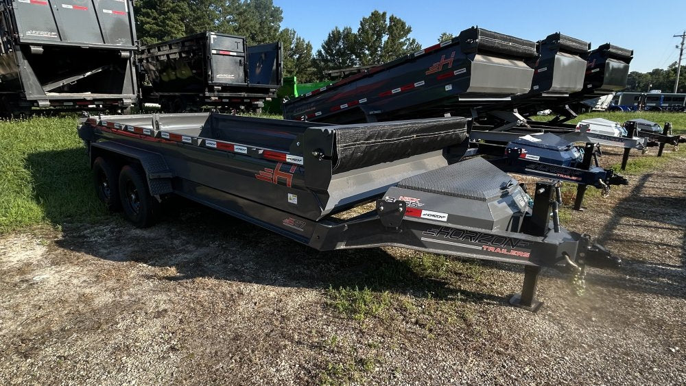 16' Horizon EZ7 Bumper Pull Dump Trailer 19" Sides - (2) 7K Axles 018773