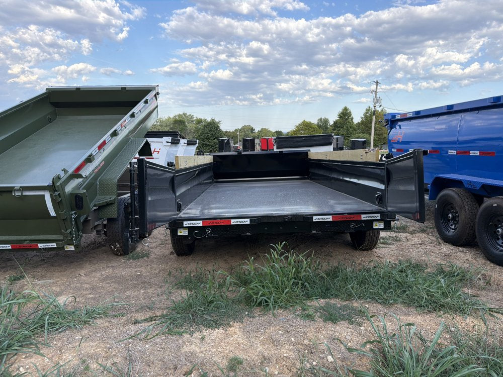 14' Horizon EZ7 Bumper Pull Dump Trailer 19" Sides - (2) 7K Axles 018777