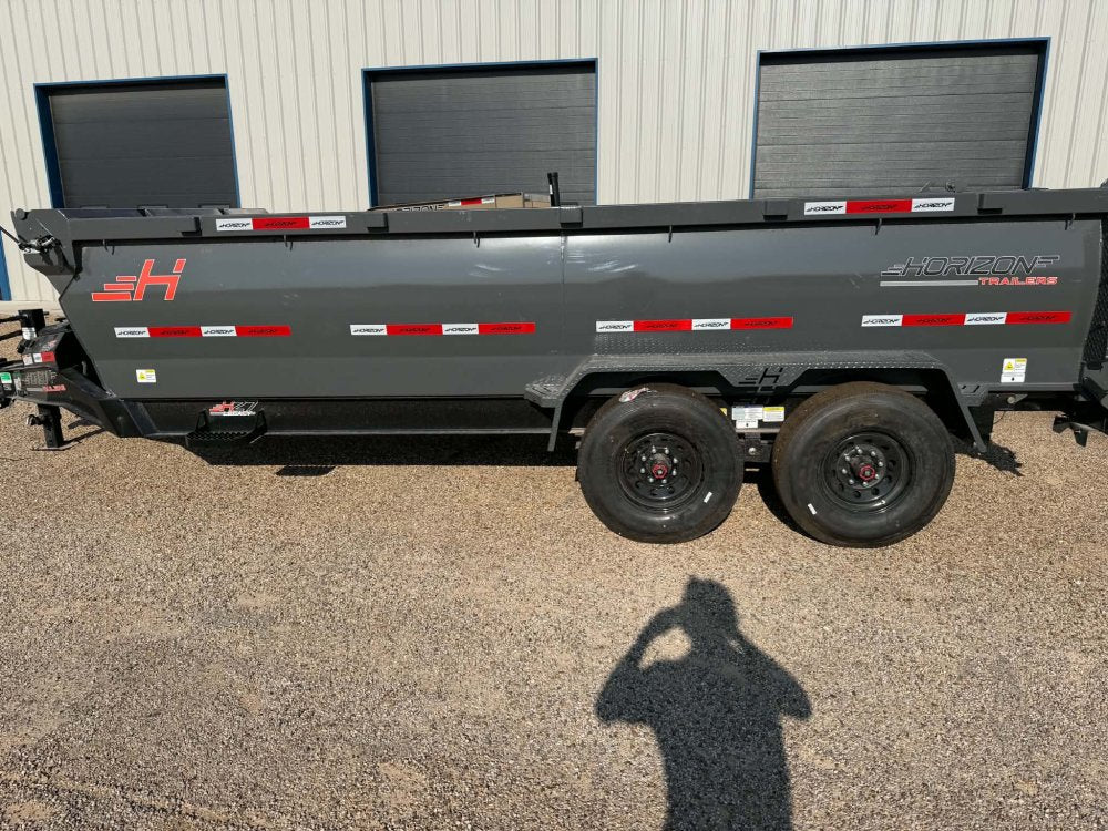 16' Horizon HZ7 Bumper Pull Dump Trailer 36" Side Walls - (2) 8K Axles 018678