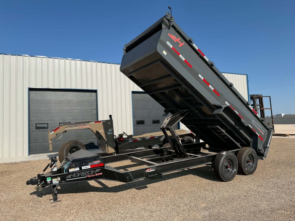 16' Horizon HZ7 Bumper Pull Dump Trailer 36" Side Walls - (2) 8K Axles 018678