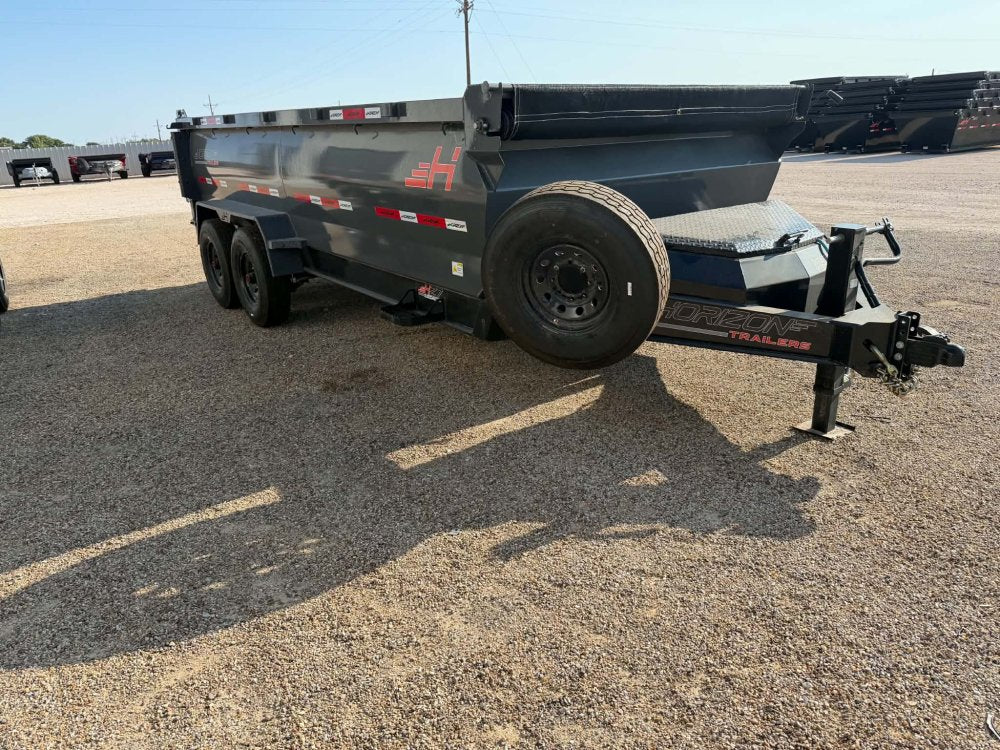 16' Horizon HZ7 Bumper Pull Dump Trailer 36" Side Walls - (2) 8K Axles 018678