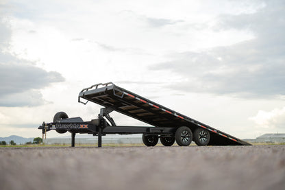 RawMaxx DTX Bumper Pull Deckover Tilt Trailer, front