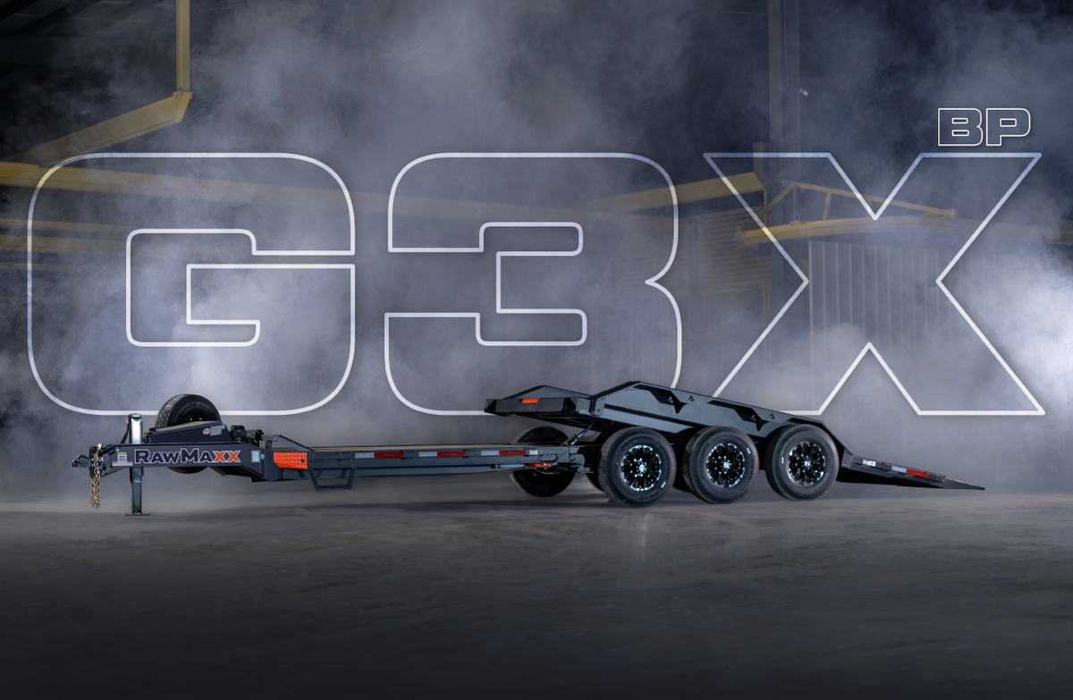 RawMaxx G3X Bumper Pull Tri-Axle Gravity Tilt Trailer