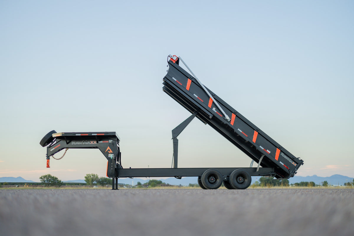RawMaxx HDX Gooseneck Dual Deckover Dump