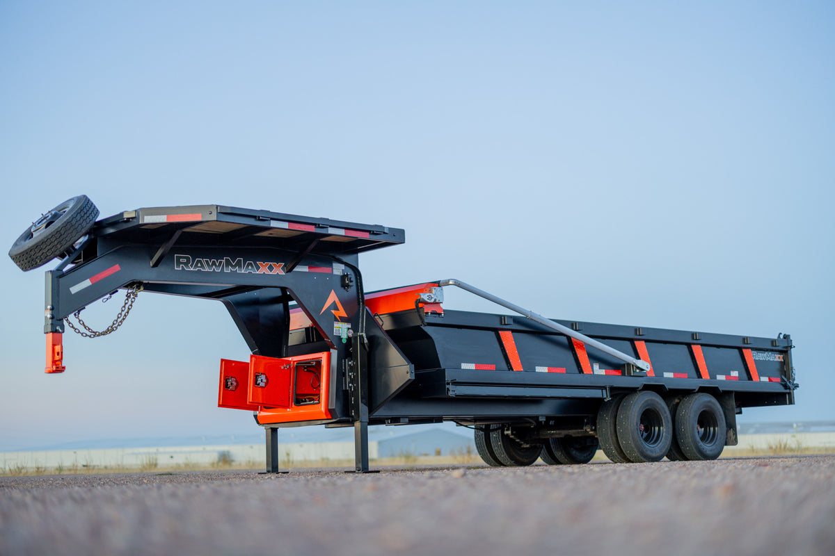 RawMaxx HDX Gooseneck Dual Deckover Dump