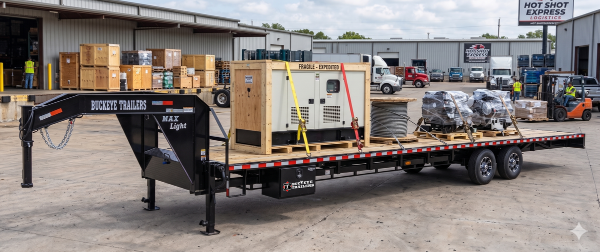Buckeye Max Light 40' Gooseneck Flatbed Hotshot Trailer (Non-CDL)