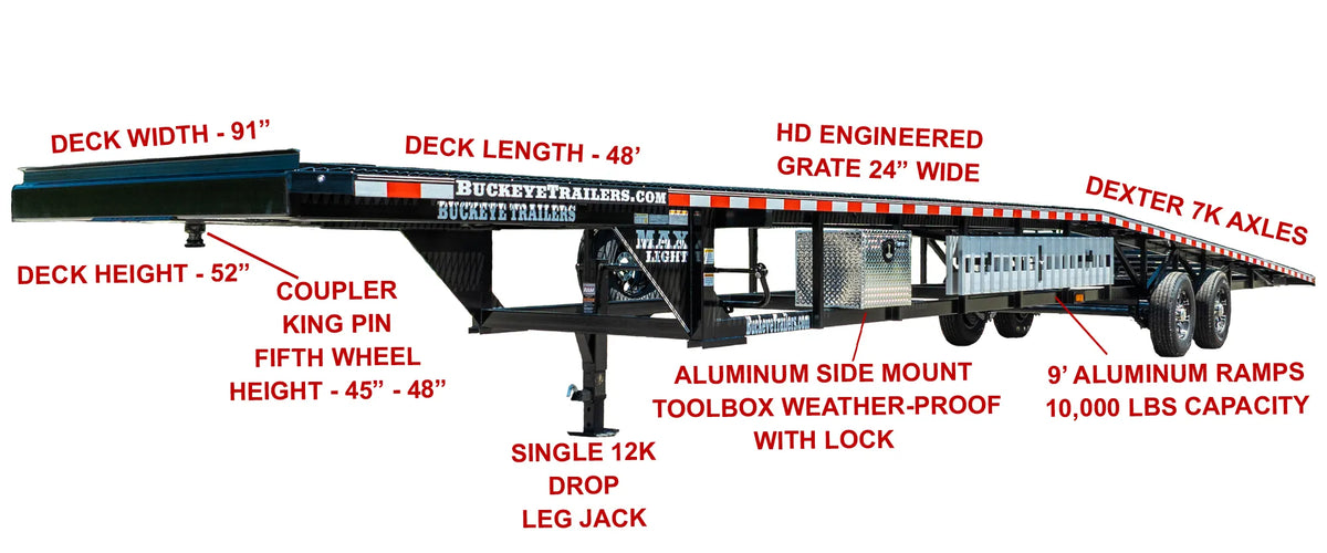Buckeye Max Light 48' Low Profile 3-Car Hauler