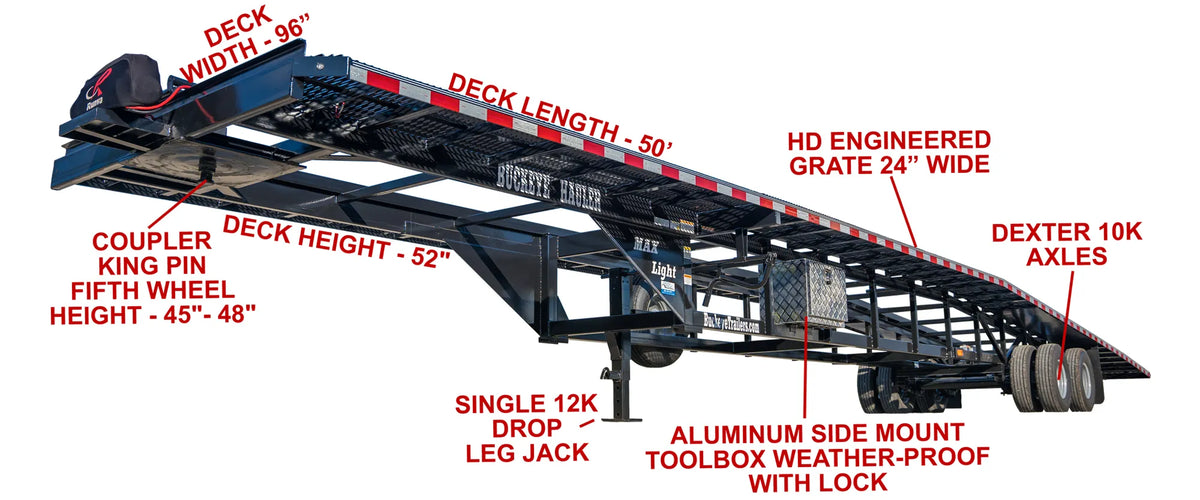 Buckeye Max Light 50' Low Profile 3-Car Hauler